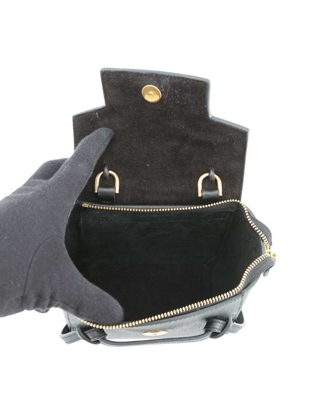 ★SOLD★ Celine Pico Belt Bag Leather 2-Way Black - Picture 6 of 10